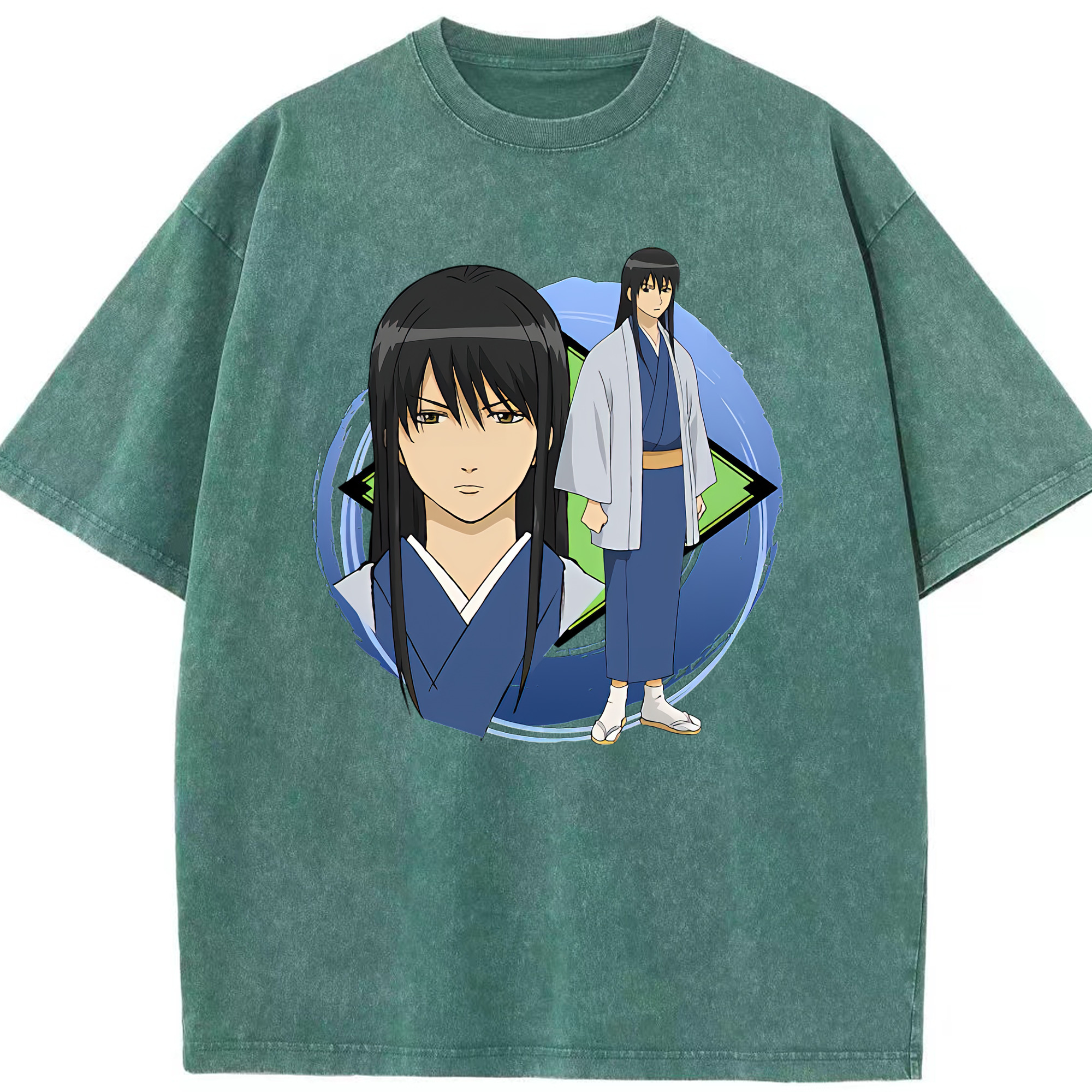 （画像用） ぎんたま 坂田銀時（さかたぎんとき） 神楽 志村新八（しむら しんぱち） GINTAMA Sakata Gintoki Kagura Shimura Shinpachi 綿100% ヴィンテージ風 半袖Tシャツ（フロントプリント）